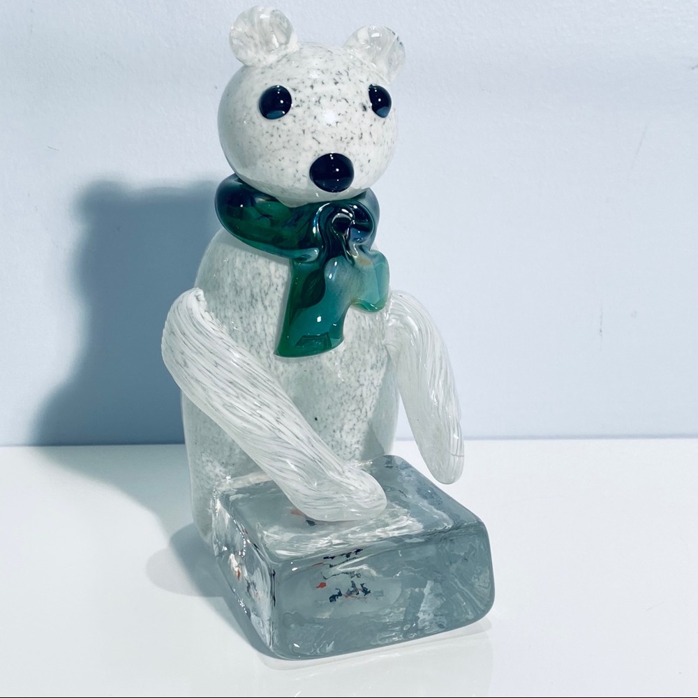 Art Glass Bear Hand Made